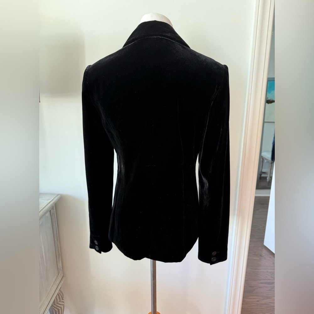 New! Vince Black Velvet Jacket Size 10 - Picture 4 of 10